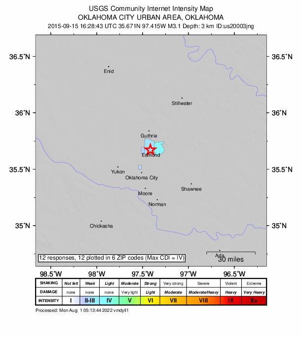 Did You Feel It? map: shaking reported by the public