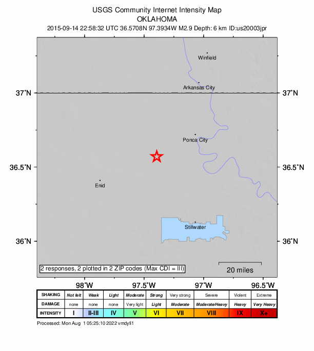 Did You Feel It? map: shaking reported by the public