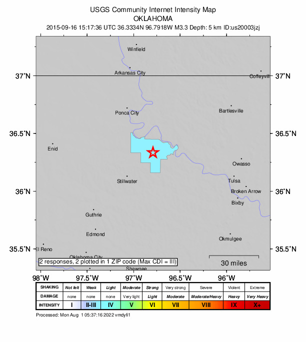 Did You Feel It? map: shaking reported by the public
