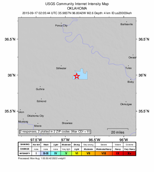 Did You Feel It? map: shaking reported by the public