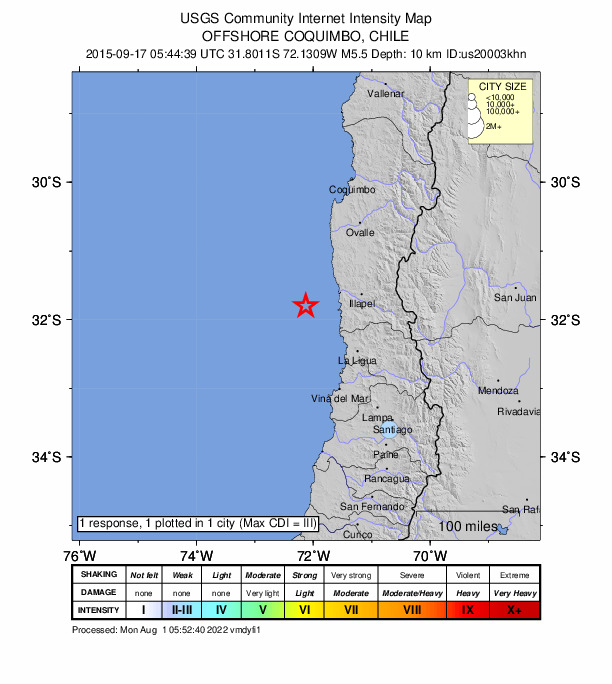 Did You Feel It? map: shaking reported by the public