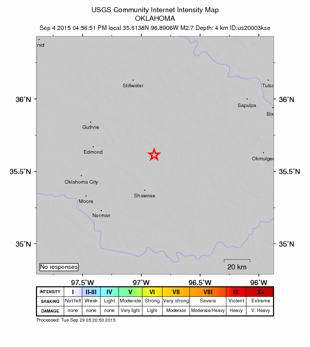Did You Feel It? map: shaking reported by the public