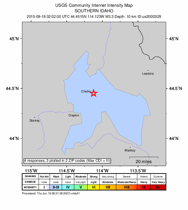 Did You Feel It? map: shaking reported by the public