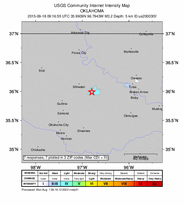 Did You Feel It? map: shaking reported by the public