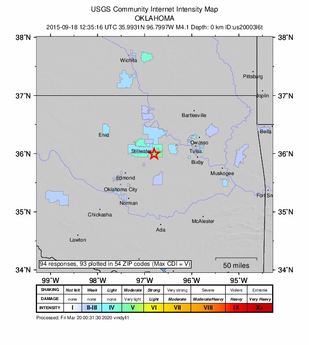 Did You Feel It? map: shaking reported by the public