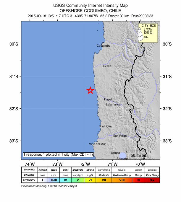 Did You Feel It? map: shaking reported by the public