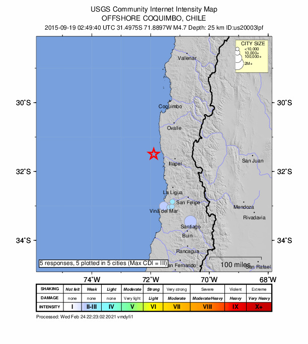 Did You Feel It? map: shaking reported by the public