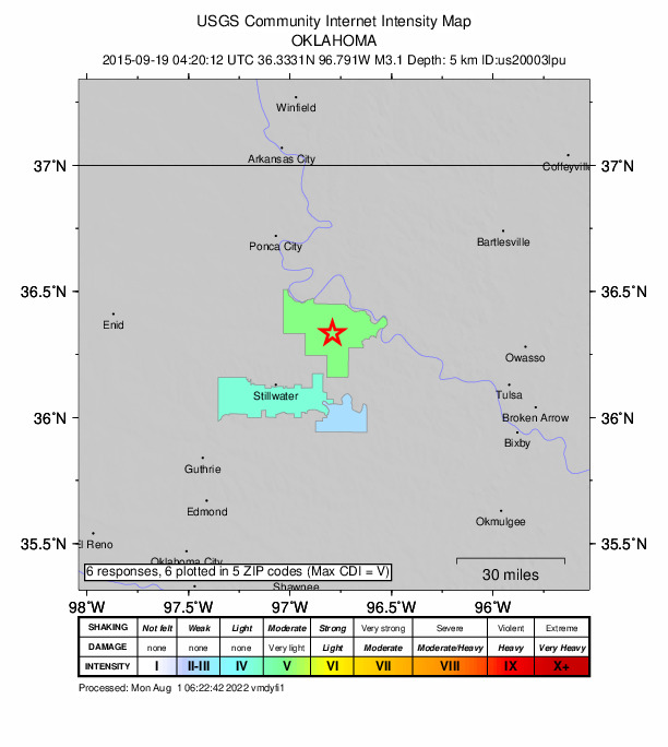 Did You Feel It? map: shaking reported by the public