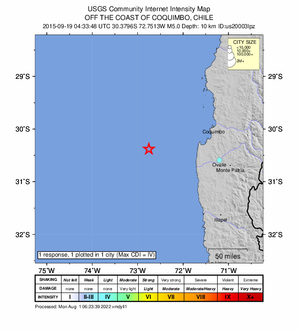 Did You Feel It? map: shaking reported by the public