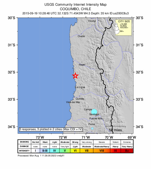 Did You Feel It? map: shaking reported by the public