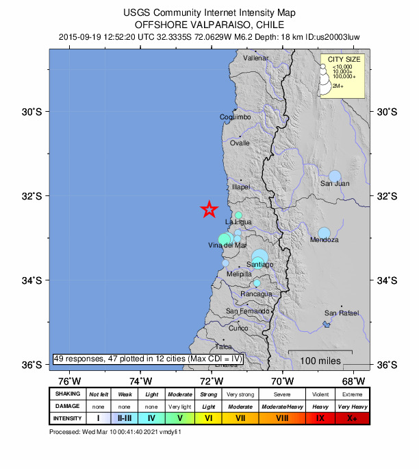 Did You Feel It? map: shaking reported by the public