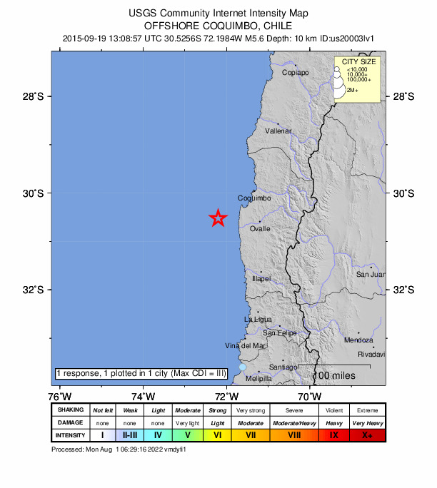 Did You Feel It? map: shaking reported by the public