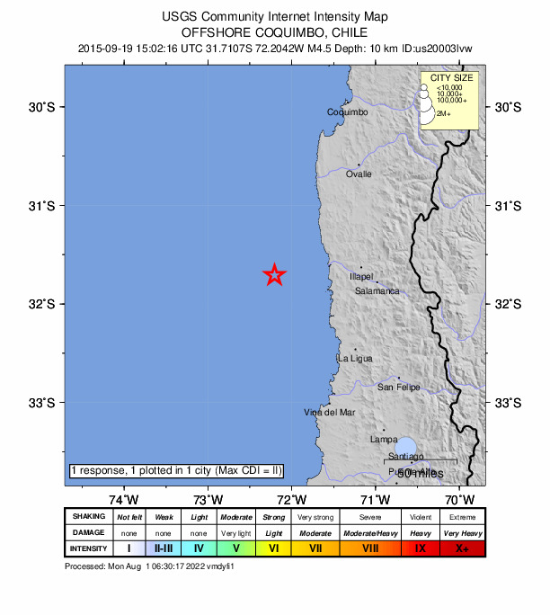 Did You Feel It? map: shaking reported by the public
