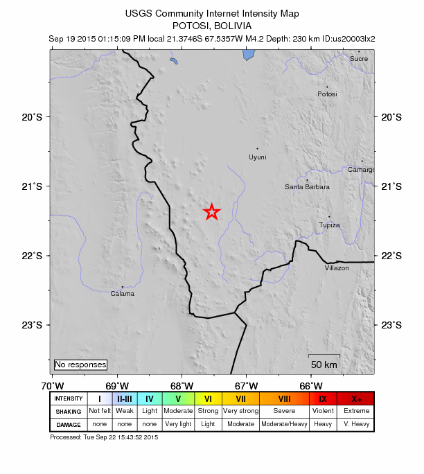 Did You Feel It? map: shaking reported by the public