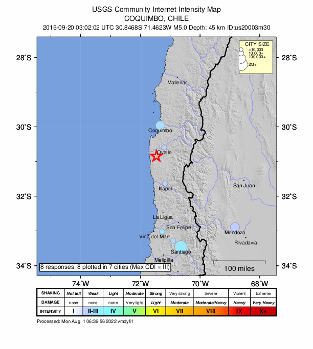 Did You Feel It? map: shaking reported by the public