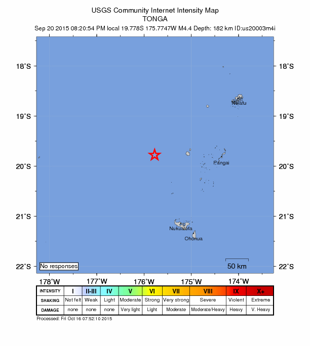Did You Feel It? map: shaking reported by the public