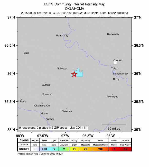 Did You Feel It? map: shaking reported by the public