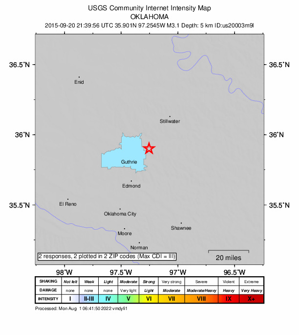 Did You Feel It? map: shaking reported by the public