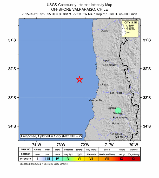 Did You Feel It? map: shaking reported by the public