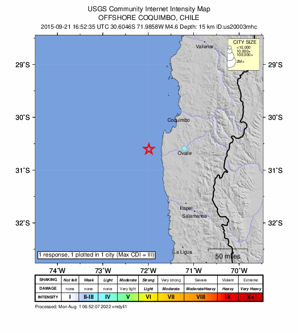 Did You Feel It? map: shaking reported by the public