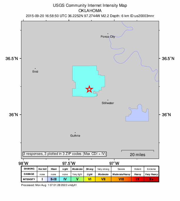 Did You Feel It? map: shaking reported by the public