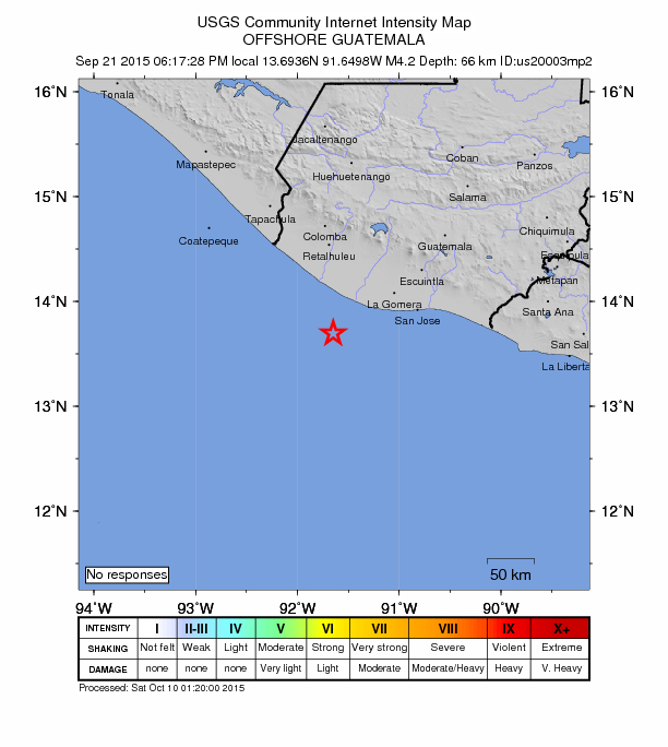 Did You Feel It? map: shaking reported by the public