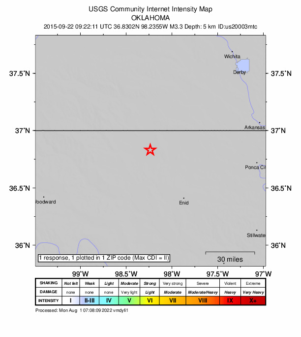 Did You Feel It? map: shaking reported by the public