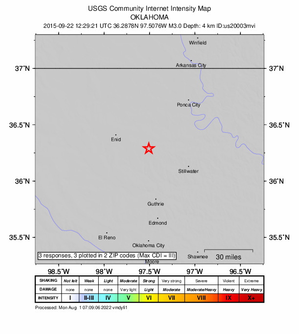 Did You Feel It? map: shaking reported by the public