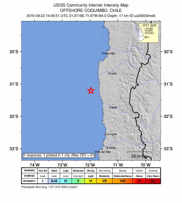 Did You Feel It? map: shaking reported by the public