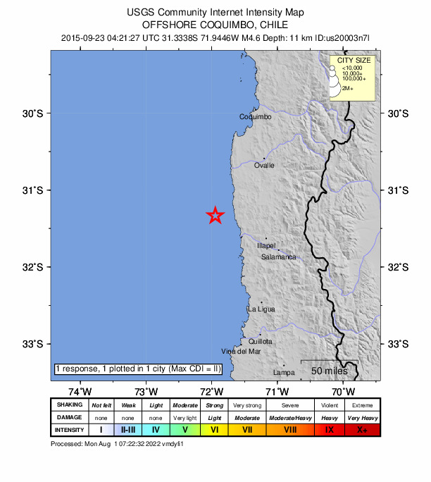 Did You Feel It? map: shaking reported by the public