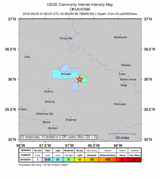 Did You Feel It? map: shaking reported by the public