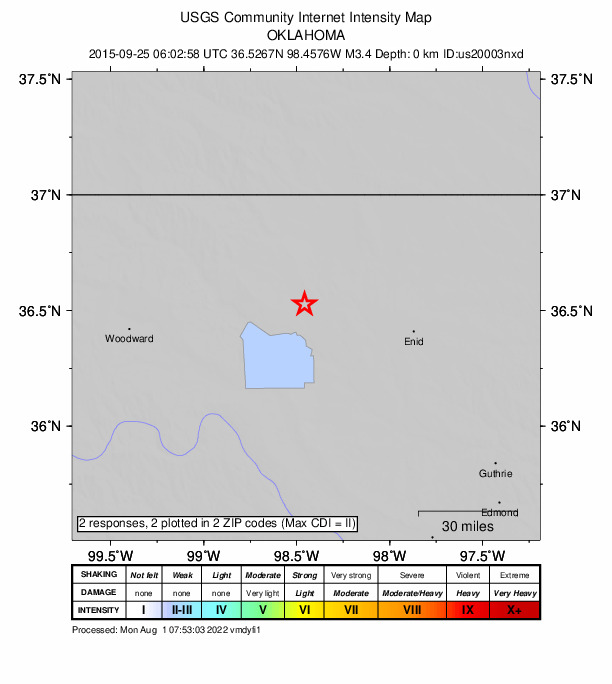 Did You Feel It? map: shaking reported by the public