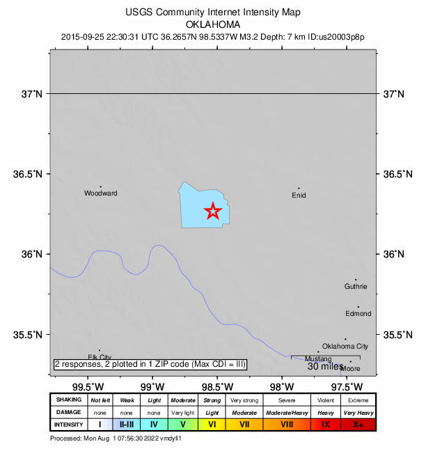 Did You Feel It? map: shaking reported by the public