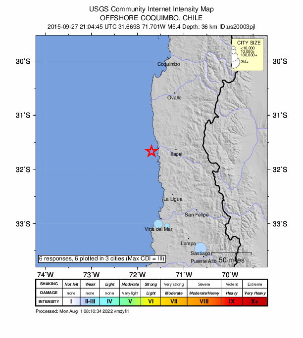 Did You Feel It? map: shaking reported by the public
