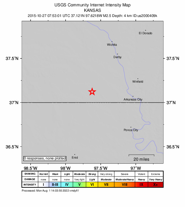 Did You Feel It? map: shaking reported by the public