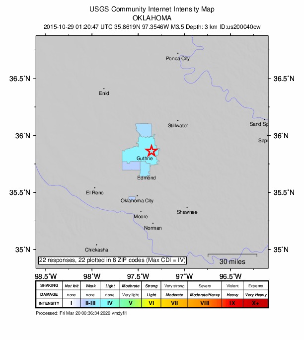 Did You Feel It? map: shaking reported by the public