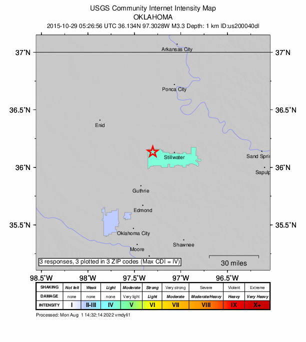 Did You Feel It? map: shaking reported by the public