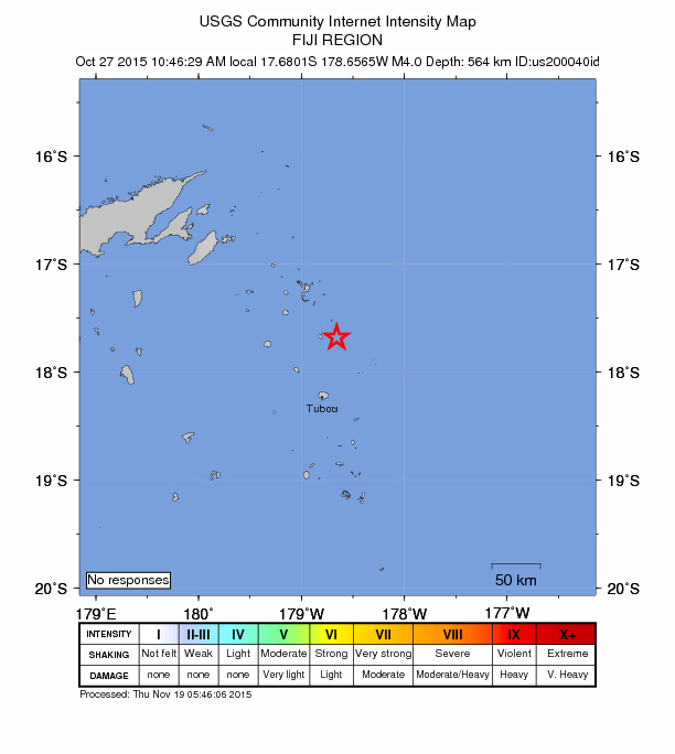 Did You Feel It? map: shaking reported by the public