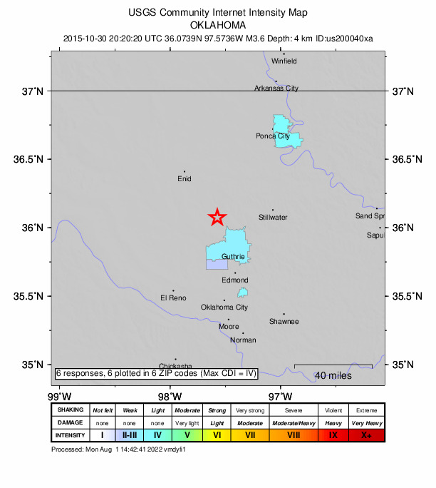 Did You Feel It? map: shaking reported by the public