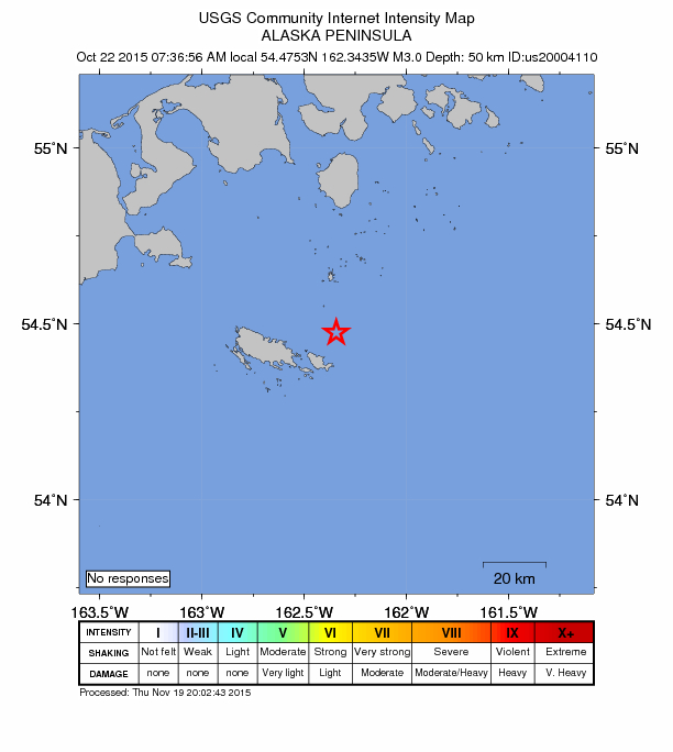 Did You Feel It? map: shaking reported by the public