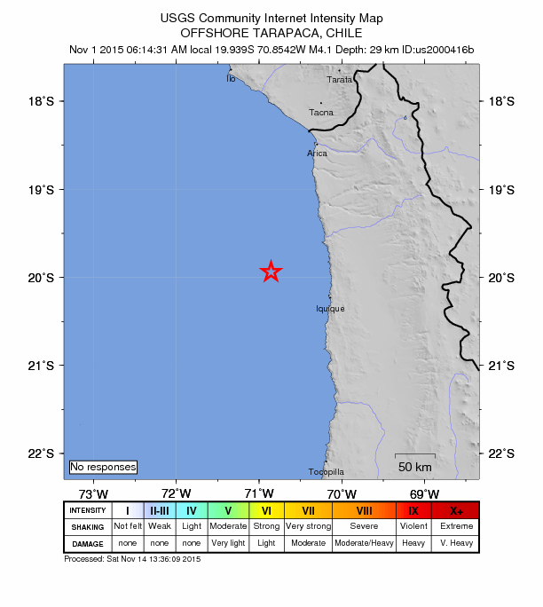 Did You Feel It? map: shaking reported by the public