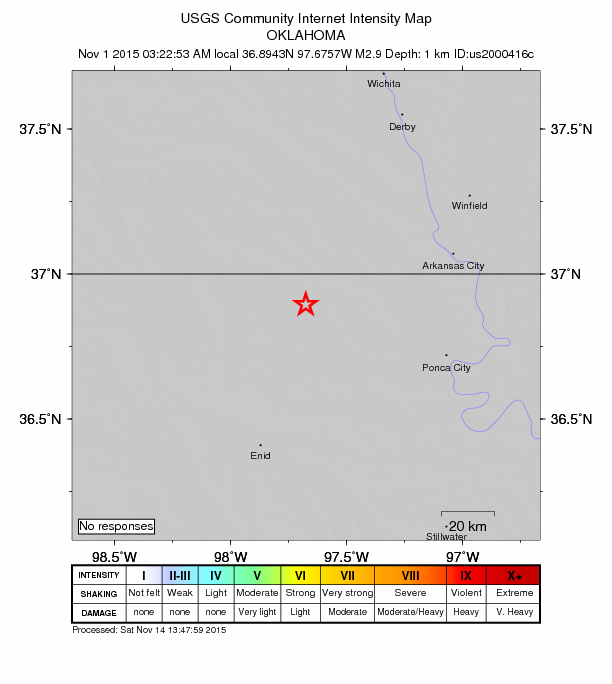 Did You Feel It? map: shaking reported by the public