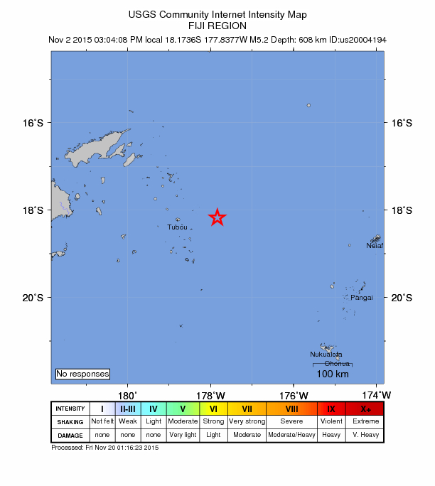Did You Feel It? map: shaking reported by the public
