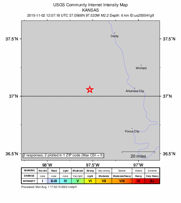 Did You Feel It? map: shaking reported by the public