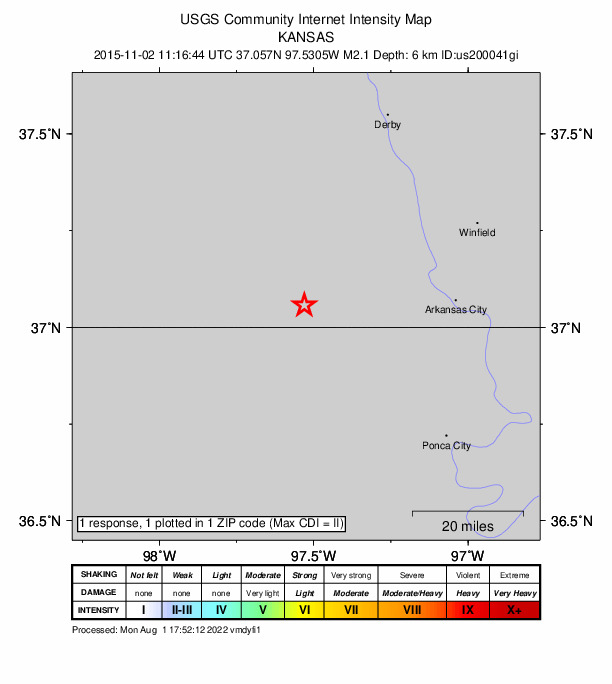 Did You Feel It? map: shaking reported by the public