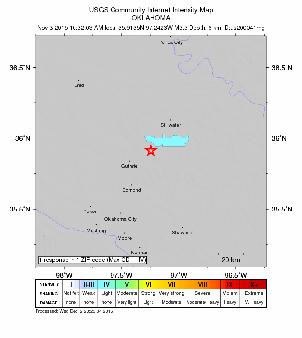 Did You Feel It? map: shaking reported by the public