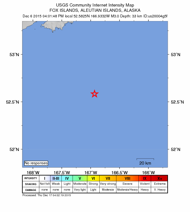 Did You Feel It? map: shaking reported by the public