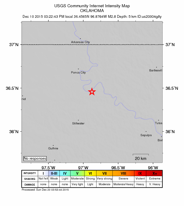 Did You Feel It? map: shaking reported by the public