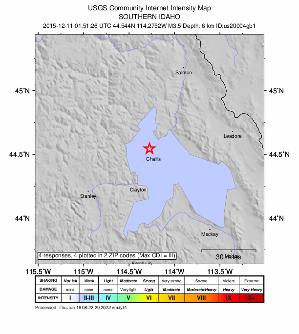 Did You Feel It? map: shaking reported by the public