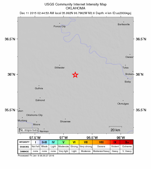 Did You Feel It? map: shaking reported by the public